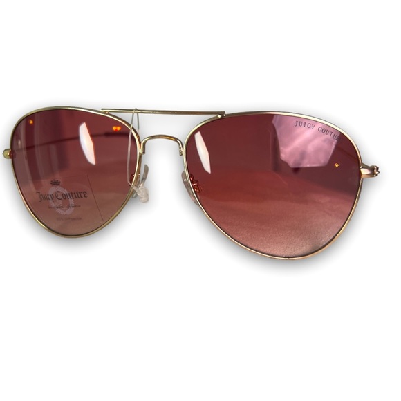 Juicy Couture Accessories - NWOT Juicy Couture Pink Lens With Gold Accent Heart